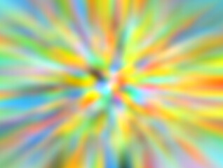 Abstract radial blur zoom in colorful tones.