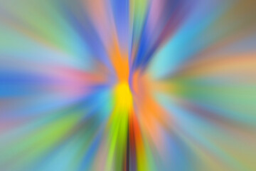 Fototapeta premium Abstract radial blur zoom in colorful tones.