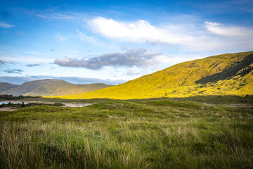 highlands, scotland, lochs, mountains, during sunset, uk