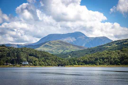 ben nevis, loch linnhe, mountains near fort william, scotland, loch, lake, uk