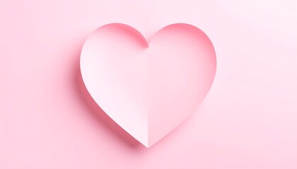 Pink paper heart shape