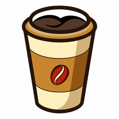 Coffee cup isolated on white background