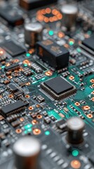 Printed Circuit Board Close Up