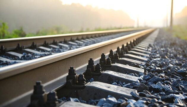 Railroad tracks train transportation infrastructure