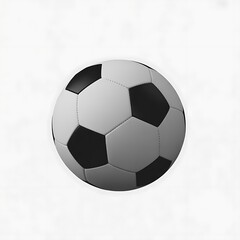 Fototapeta premium A detailed view of a soccer ball on a subtly textured white background