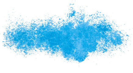 Vibrant hand-painted watercolor splash light blue hues creates dynamic textured background. Brushstrokes energetic with feathery upward movement gives impression rising wave or splash cool water