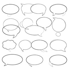 Fototapeta premium Collection of speech bubbles