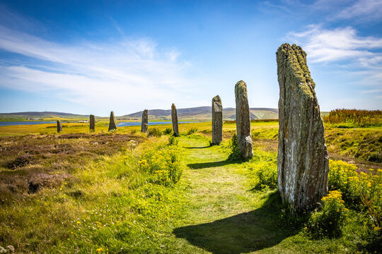 ring of brodgar, standing stones, stone circle, orkneys, orkney islands, scotland, unesco, world heritage