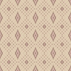 Ikat Seamless Pattern • Bohemian Textile Design • Traditional Fabric Texture • Digital Background for Print and Crafts