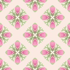 Ikat Seamless Pattern • Bohemian Textile Design • Traditional Fabric Texture • Digital Background for Print and Crafts