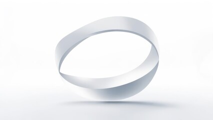 Abstract ring shape, light gray