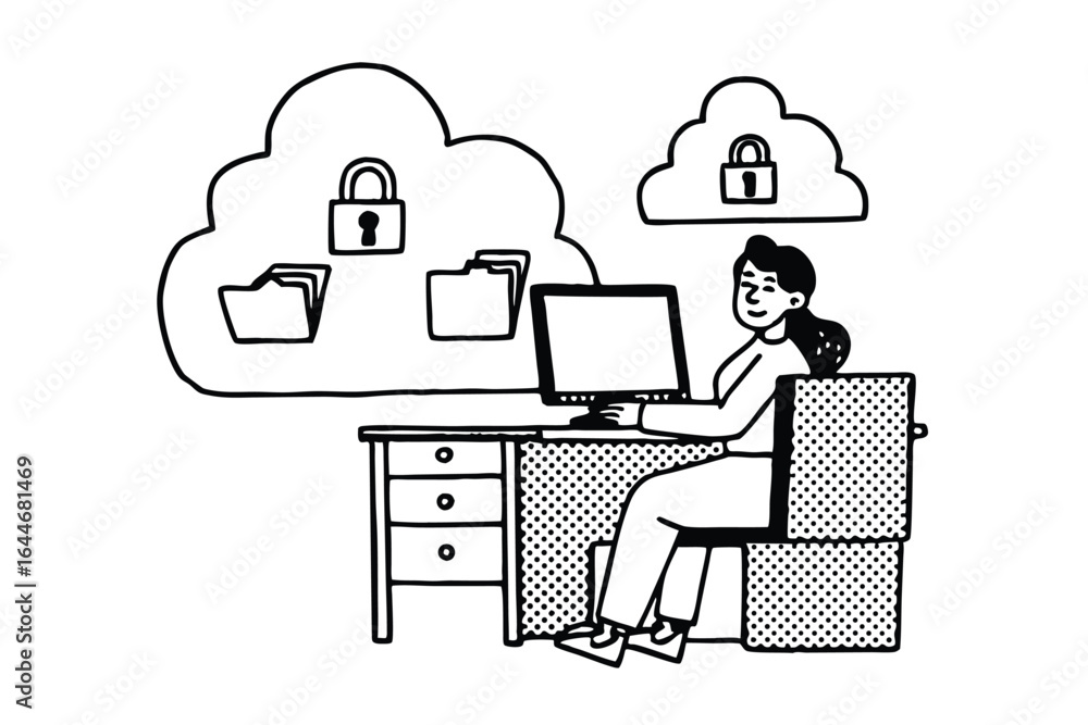 Poster secure cloud data storage and remote work collaboration