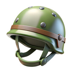 Fototapeta premium Isolated Green Military Helmet on Black Background for Safety and Protection in Combat and Hazardous Environments Symbolizing Armed Forces
