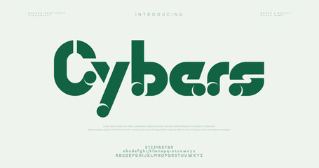 Cybers creative modern stylish calligraphy letter logo design