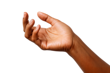 A close-up of a male African hand reaching out gracefully.