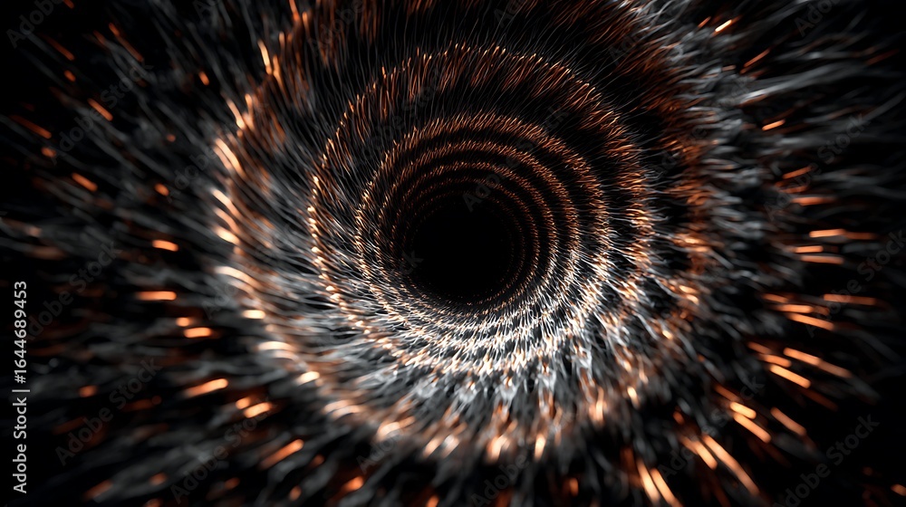 Poster abstract dark tunnel with light at the end creates a mesmerizing and futuristic visual, perfect for 