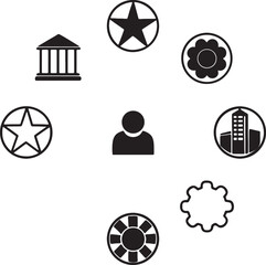 Abstract Icon Set Minimalist Symbols