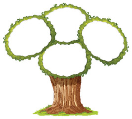 Whimsical Tree with Circular Canopy Openings