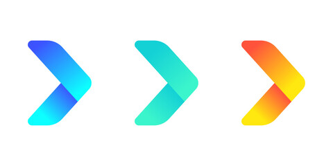 Gradient Directional Arrows Vector – Modern UI Infographic Icons Design