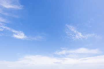 clear blue sky background,clouds with background, Blue sky background with tiny clouds. 