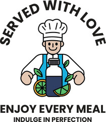 A chef is smiling and holding a bottle of olive oil