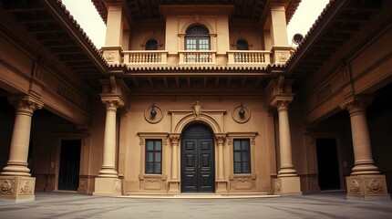 Casa grande al estilo mexicano, mansión 