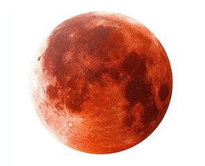 Full blood moon, reddish hue