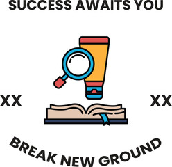 A white background with a black and white image of a magnifying glass