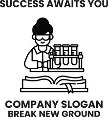 A woman in a lab coat is working on a project