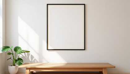 A4 wall mockup with white background