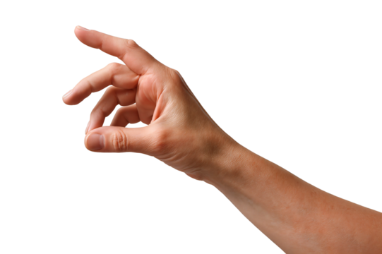 Elegant male hand gesturing with fingers extended, showcasing fine details and skin texture.