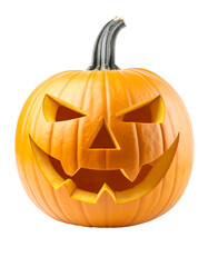 Spooky Carved Pumpkin with Scary Face for Halloween Decor or Celebration