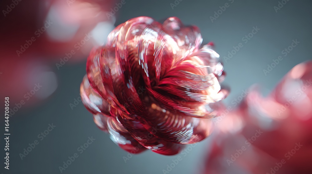 Poster a captivating closeup showcases a mesmerizing abstract sphere with intricate swirls and vibrant colo