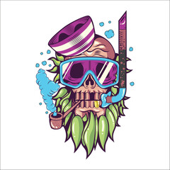 skull with wings and sword