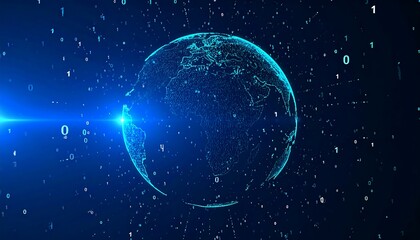 Digital Earth with Binary Code