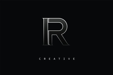 IR Luxury Minimalist Letter Logo – Modern Metallic Design for Premium Branding & Creative Identity