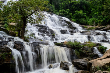 Mae Ya Waterfall during the rainy season at Chiang Mai, Northern Thailand
