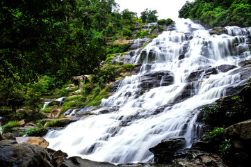 Mae Ya Waterfall during the rainy season at Chiang Mai, Northern Thailand
