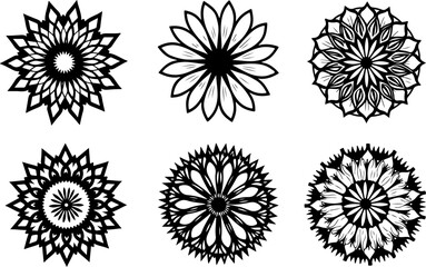 Abstract Circular Pattern Set