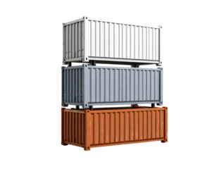Stacked Shipping Containers Logistics and Freight Transport