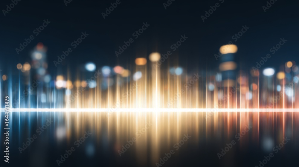 Poster abstract cityscape background with mesmerizing blur and beautiful bokeh light effects creating a dre