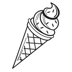 Obraz premium Ice cream logo clipart set. Colorful cone ice cream icon clip art in pictogram style vector illustration color pastel sweet dessert collection. 