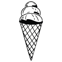Ice cream logo clipart set. Colorful cone ice cream icon clip art in pictogram style vector illustration color pastel sweet dessert collection.	
