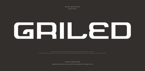 Griled Classic Lettering Minimal Fashion Designs. Typography modern serif fonts regular decorative vintage concept. vector illustration