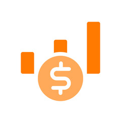 paid engagement orange icon