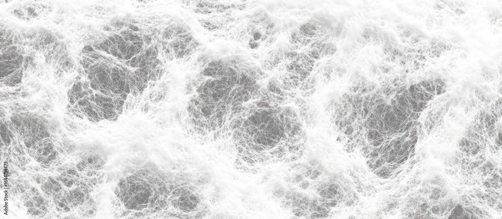 Aufkleber Monochrome Aerial View of Textured Wave Foam Pattern for Unique Backgrounds