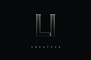 LI Luxury Minimalist Letter Logo – Modern Metallic Design for Premium Branding & Creative Identity
