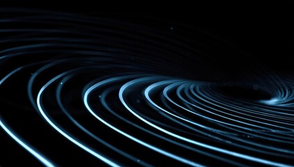 Obraz premium Abstract swirling lines of light, dark background