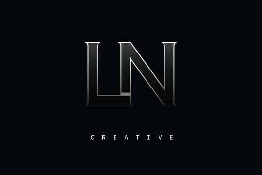 LN Luxury Minimalist Letter Logo &ndash; Modern Metallic Design for Premium Branding & Creative Identity