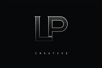 LP Luxury Minimalist Letter Logo – Modern Metallic Design for Premium Branding & Creative Identity
